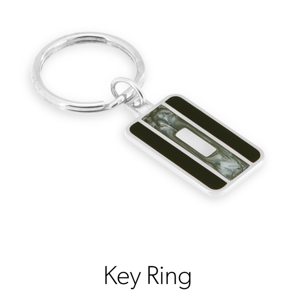 Kelly Waters engravable  Key Ring New In Box RHODI
